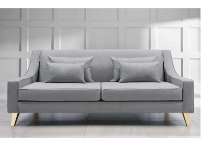 Canapé trois places Canapés 3 places Canapés de luxe Tissu gris Salon Design Moderne
