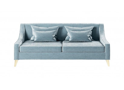 Canapé trois places en velours 3 Canapés en tissu Salon en polyester Moderne de luxe Bleu