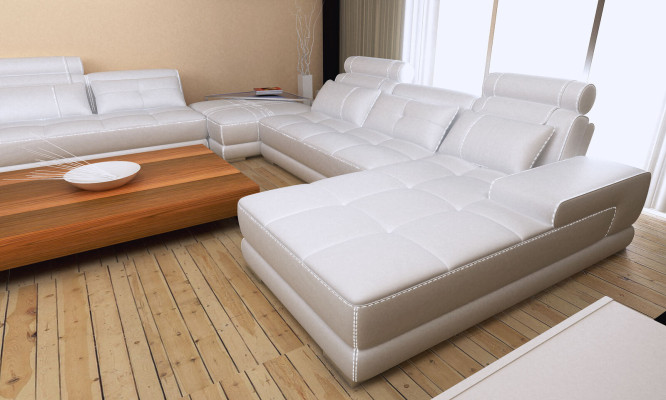 Conception moderne Canapé en cuir pour canapé-lit rembourré Design Moderne Paysage d'ameublement en tissu Sofa Sofa Seat