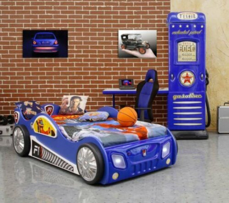 Voiture Lit Lit Lits Voiture de sport Lit pour jeunes Voiture de sport Voiture de couchage Stock Article