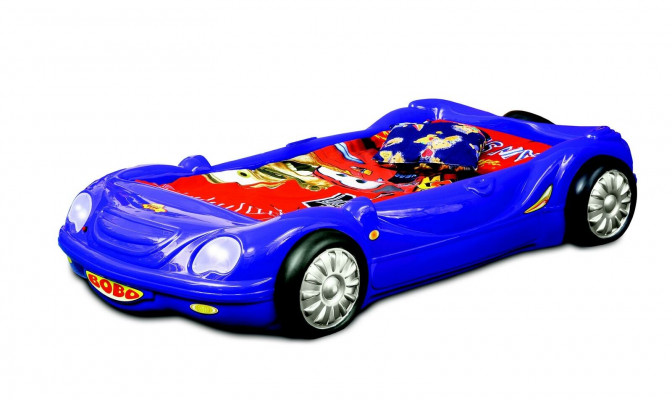 Chambre d'enfants Lit Lit d'enfant Lit de course Voiture Conception de lit avec lumière Matelas