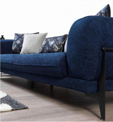Canapé trois places de luxe 3 places Canapés Design de siège Meubles modernes Canapés Bleu Nouveau