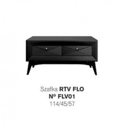 Support téléviseur Meuble bas Buffet Table Salon Moderne Bois Noir Design