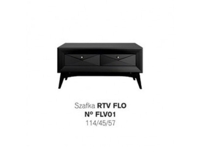 Support téléviseur Meuble bas Buffet Table Salon Moderne Bois Noir Design
