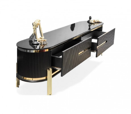 Buffet de Luxe Armoire Étagère en bois Buffet Armoires de salon Moderne Designer