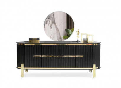 Buffet de Luxe Armoire Étagère en bois Buffet Armoires de salon Moderne Designer