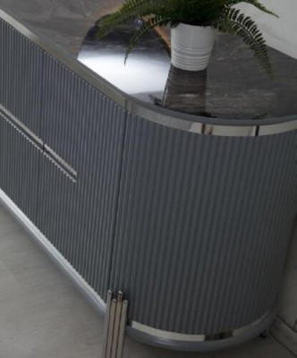 Salle à manger Ensemble Table à manger de luxe Chaise Groupe Suite Table en bois Ensemble de commode 6 pièces.