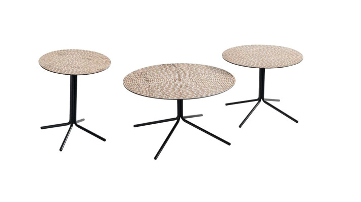 Ensemble moderne de 3 tables basses de luxe au design italien