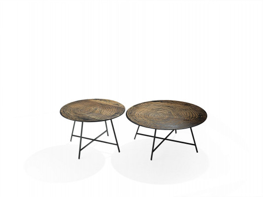 Tables basses en bois modernes rondes 2x Tables basses Design de meubles Salon