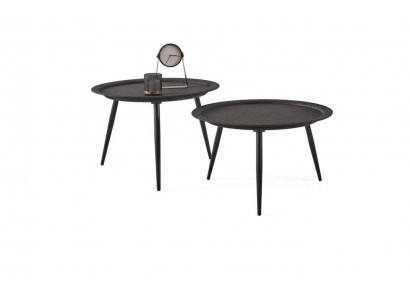 Ensemble de 2 tables basses rondes de designer pour le salon, de haute qualité premium