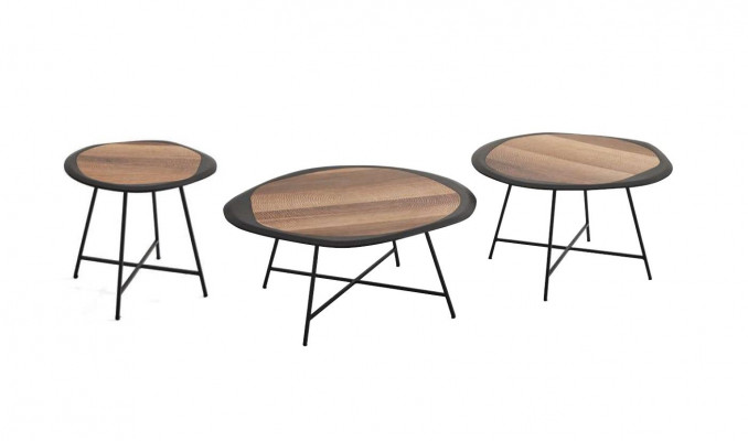 Tables basses Tables d'appoint Tables rondes Style italien noir