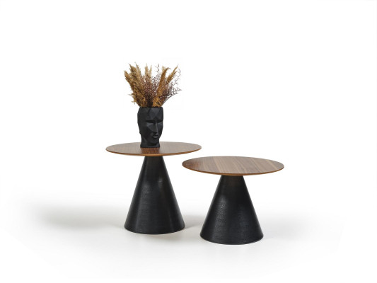 Ensemble élégant de 2 luxueuses tables en bois au design italien moderne