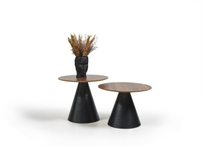 Ensemble élégant de 2 luxueuses tables en bois au design italien moderne