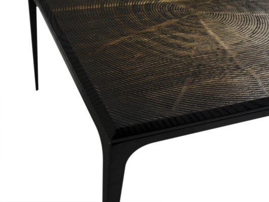 Table basse de luxe Table carrée Mobilier Ameublement Salon Noir
