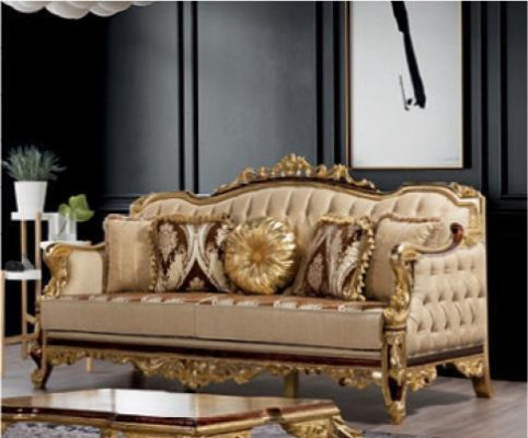 Ensemble de canapé classique Table basse Fauteuil Canapé 5 pièces Meubles Chesterfield