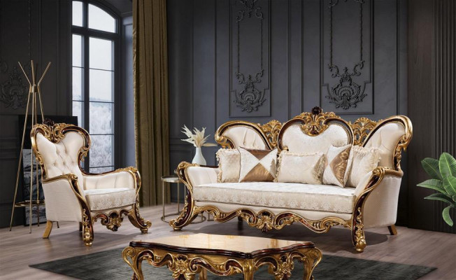 Table basse en bois Table Salon Classique r Design Table en bois de luxe 119x91cm