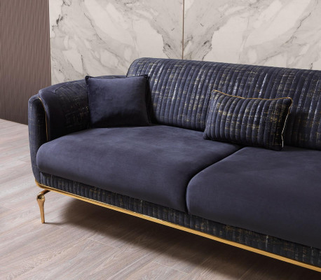 Ensemble de canapé 3311 Ensemble Canapé 3 places Tissu d'ameublement en textile de luxe neuf