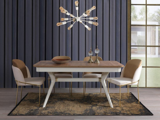 Salle à manger Ensemble Table 4x Chaise Buffet Miroir Mobilier 7pcs Neuf Moderne