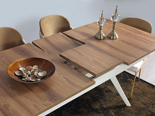 Ensemble complet Table à manger 4x Chaises Ensemble de salle à manger Groupe Ess en bois 5 pièces