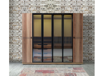 Meubles de garde-robe transparents de luxe pour aménagement de chambre.