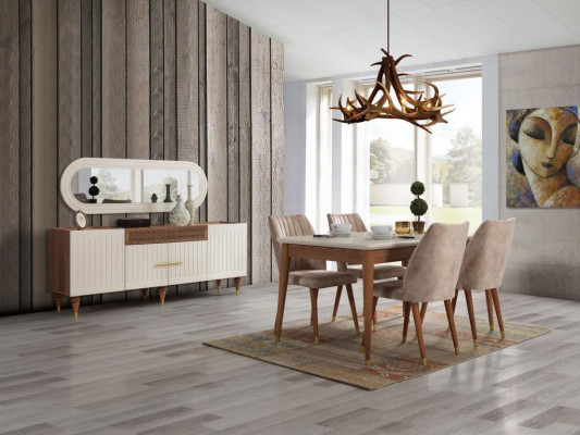 Salle à manger Design Mobilier Table Moderne 4x Chaises 5 pièces. Ensemble Suite neuf
