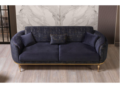 Salon canapé 3 places Bleu Meubles Canapé xxl de luxe Canapé.