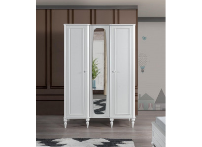 Armoire Armoire de chambre Design Armoire de vêtements pour jeunes Blanc