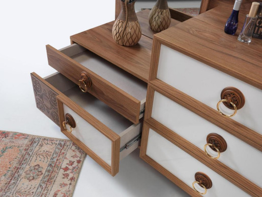 Chambre à coucher commode avec miroir en bois meuble luxe meuble 2 pièces ensemble neuf