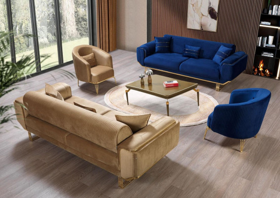 Salon Fauteuil de luxe 1 place Canapé Mobilier nouveau Moderne Beige