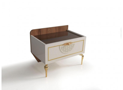 Table de chevet de chambre à coucher, design modern, mobilier en bois de luxe blanc neuf
