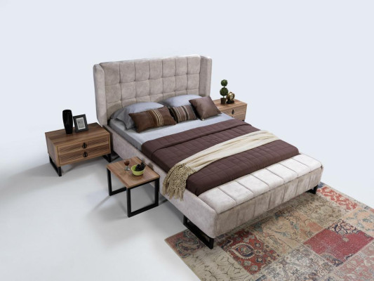 Table de chevet de chambre à coucher Design Buffet en bois avec métal luxe nouveau