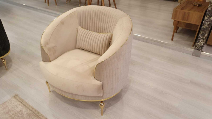 Salon Fauteuil Tissu Rembourrage 1 Place Siège en Tissu Un Place de Luxe