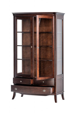 Salle de séjour Meubles Classique Vitrine Bois Verre Vitrine Armoire Vitrines Neuves