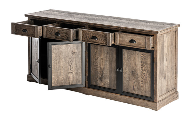 Commode design Buffet Buffet bas Armoire Étagère de salon en bois de luxe