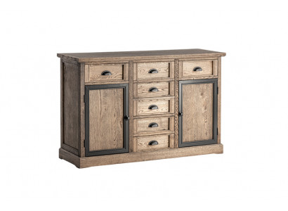 Console en bois brun Table d'appoint Tiroir Étagère Buffet Commode Meubles