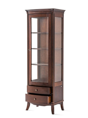 Vitrine Armoire en verre Étagère Bibliothèque Armoire Murale Unité murale Meubles Étagères Salon
