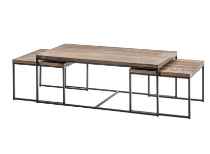 Conception de tables d'appoint en bois Table de canapé Canapé Salon 3 ensembles de salon Loft