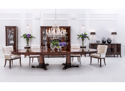 Classique r Table baroque de style ancien brillant avec 4 chaises Ensemble de chaises Suite