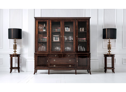 Armoire murale buffet en bois de style baroque de haute qualité en bois noble.