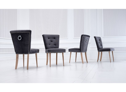 Chaise Chesterfield Set Groupe Fauteuil 4x Chaises Suite Siège Tapisserie