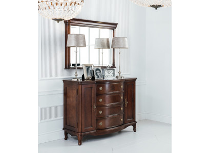 Miroir + Commode Armoire Commodes Bahut Ensemble de chambre en bois de style ancien neuf