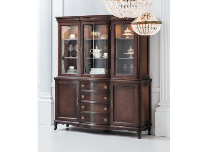 Armoire murale Buffet noble en bois de style baroque Armoire de vitrine Armoire neuve