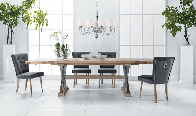 Conception Salle à manger Table à manger Table 8 Chaise Chaise Lehn Chaises Bois véritable