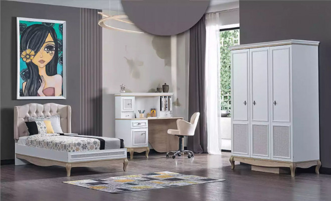 Armoire Armoire Mobilier Chambre Armoires Bois Grenier Ameublement Blanc