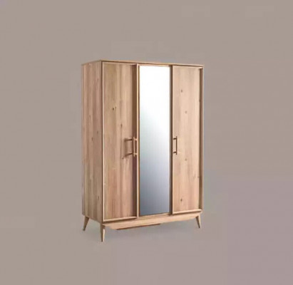 Armoire en bois marron Mobilier de chambre Armoires de design Élégant Armoire