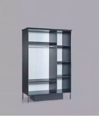 Armoire Armoire Mobilier Chambre Armoires Bois Mezzanine Ameublement Noir
