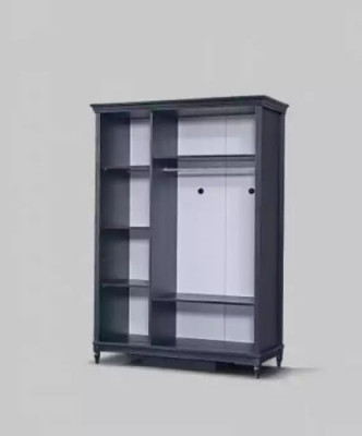 Conception de garde-robe noire. Armoire de luxe, ameublement de chambre, meubles de chambre.