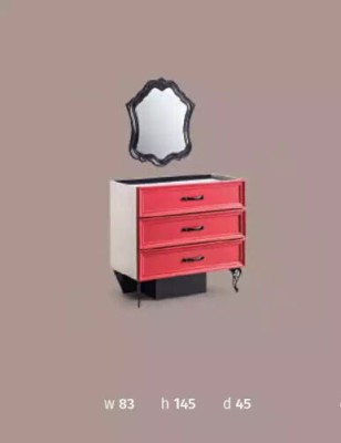Classique Commode Buffet Armoire Commodes Chambre Rouge Bois