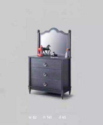 Commode avec miroir moderne noir avec tiroirs Commode avec chambre