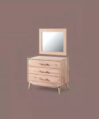 Commode marron dans la chambre à coucher en bois brun avec tiroirs meubles